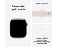 APPLE Watch Series 11 GPS + Cellular 46mm Tytanowa koperta (złoty) + sportowa opaska (księżycowa poświata)- rozmiar M/L - 1362445 - zdjęcie 8